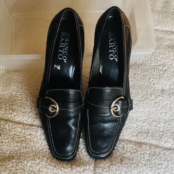 SOLD!!! Franco Sarto Black leather pump - Picture 1 of 5